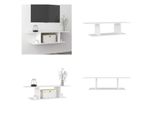 Vidaxl Mobile Tv A Parete Bianco 103X30X26,5 Cm - Mobile Tv - Mobili Tv - Mobile Tv Sospeso - Mobili Tv Sospesi