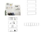 Vidaxl Mensole A Cubo 4 Pz. Bianco 80X15X26,5 Cm Materiale A Base Di Legno - Mensola A Muro - Mensole A Muro - Mensole Galleggianti - Mensole Galleggianti