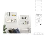 Vidaxl Mensole A Cubo 4 Pz. Bianco 80X15X26,5 Cm Materiale A Base Di Legno - Mensole A Muro