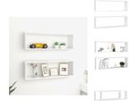 Vidaxl Mensole A Cubo 2 Pz. Bianco 80X15X26,5 Cm Materiale A Base Di Legno - Mensole A Muro