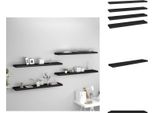 Vidaxl Mensole Galleggianti 4 Pezzi Nero 120X23,5X3,8 Cm Mdf - Mensole Da Parete