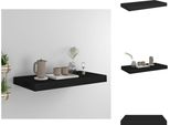 Vidaxl Scaffale Galleggiante Nero 50X23X3,8 Cm Mdf - Mensole A Muro