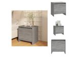 Vidaxl Comodino Grigio Sonoma 45X34X44,5 Cm Materiale A Base Di Legno - Comodini