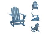Vidaxl Sedia A Dondolo Adirondack In Legno Massiccio Di Abete Blu - Sedie Da Giardino