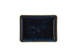6X Piatti Piani Quadrati 18 X 13 Cm Vida Dark Ocean / Porcellana Blu Scuro
