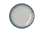 6X Piatti Piani Ø 27 Cm Vida Marina / Porcellana Bianca Blu