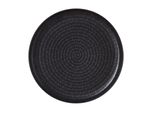 6X Piatti Piani Ø 27 Cm Nova Cenere / Porcellana Nera