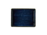6X Piatti Piani Quadrati 23 X 17 Cm Vida Dark Ocean / Porcellana Blu Scuro