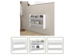 The Living Store Scarpiera A Muro Bianca 80X18X60 Cm Materiale Legno