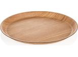 Vassoio Antiscivolo In Legno Design Scandinavo Rotondo ø 23 Cm