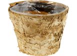 Coprivaso In Corteccia Di Betulla, Vaso Decorativo Per Piante Ø12Cm H10Cm, Set Da 5 Pezzi, 5 Pezzi