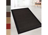 Tappeto In Sisal Amazonas Black Con Bordo 200 X 290 Cm