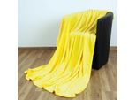 Coperta "Celina"" - Coperta Soffice Di Alta Qualità, 220 X 240 Cm - Giallo"