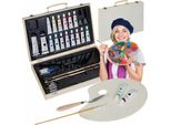 Set Di Pittura Professionale: Colori Ad Olio, Tavolozza E Pennelli In Un'elegante Valigetta Per Artisti!