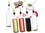 Relaxdays Set Di 4 Dispenser Per Aceto E Olio