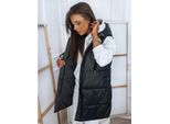 Dstreet Gilet Lungo Da Donna Con Cappuccio Trapuntato Classic Nero L