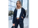 Dstreet Felpa Victoria Zip Donna Blu Scuro S