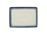 6X Piatti Piani Quadrati 27 X 20 Cm Vida Marina / Porcellana Bianca Blu