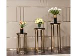 Stand Portafiori Scaffale Portafiori In Acciaio Inox Supporto Per Vasi Da Fiori Set Da 3 Pezzi