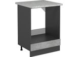 Vicco Mobile Per Forno Da Incasso R-Line, 60 Cm Pl Marmo, Calcestruzzo/Antracite