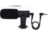 Puluz 3.5Mm Audio Stereo Film Making Recoding Photography Interview Microfono Per Vlogging Video Dslr &Dv Nero