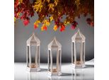Set Di 3 Lanterne Orientali Decorative Raki Bianco Chiaro
