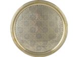 Vassoio Decorativo Orientale Vassoio Per Servire Vassoio Per Candele Nacera Gold 38Cm