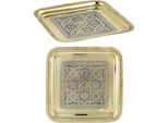 Vassoio Decorativo Orientale Vassoio Per Servire Vassoio Per Candele Nacera Oro Angolare 27 Cm