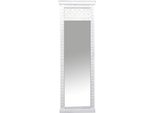 Specchio A Stelo Achwin - Specchio Intagliato A Mano In Legno Di Mango, 183X61 Cm