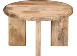 Tavolino Rotondo Acaimo 55 Cm In Legno Di Mango Massiccio | Scandinavo