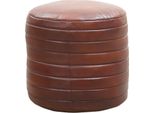 Cuscino Per Seduta Pouf In Pelle Vintage Janeiro Round