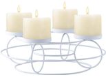 Moderna Corona D'avvento Decorativa Portacandele Decorazione Natalizia Rosew White