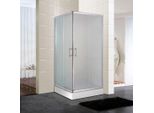 Cabina Doccia 70X100 Cm Ad Apertura Angolare In Vetro Temperato Satinato Con Profilo Cromato - Frascio