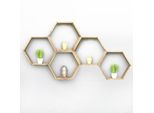Skye Decor, Hex002, Mensole Da Parete, Noce, Legno, 40 X 37 X 10 Cm