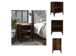 Vidaxl Comodino Con Gambe In Metallo Rovere Fumé 40X30X50 Cm - Comodini