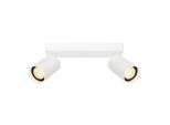 Lampada Da Soffitto A Striscia Bianca Due Faretti Mobili Per Soggiorno Sala Da Pranzo 2Xgu10 10W Nesto Italux