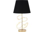 Mauro Ferretti Lampada Da Tavolo Glam Harts E27 Ø 30X54,5 Cm Oro Nero