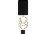 Mauro Ferretti Circly Lampada Da Tavolo E27 Ø 22,5X65 Cm Oro Nero