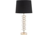 Mauro Ferretti Lampada Da Tavolo X E27 Ø 30X61,5 Cm Oro Nero