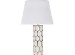 Mauro Ferretti Lampada Da Tavolo Glam Carv E27 Ø 34,5X56 Cm Oro Bianco