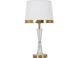 Mauro Ferretti Lampada Da Tavolo Kristal E27 Ø 30X56 Cm Oro Bianco