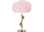 Mauro Ferretti Lampada Da Tavolo Slim E27 Ø 40X63 Cm Oro Rosa