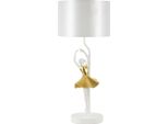 Mauro Ferretti Lampada Da Tavolo Dancer E27 Ø 28X64 Cm Oro Bianco