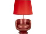 Mauro Ferretti Lampada Da Tavolo Metà Secolo E27 26X43 Cm Rosso