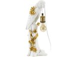 Mauro Ferretti Lampada Da Tavolo Pappagallo E27 20X20X50,5 Cm Oro Bianco