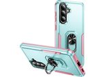 Avizar, Custodia Antiurto Per Samsung Galaxy A56 Con Supporto Ad Anello, Blu / Rosa
