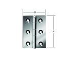 Vormann TüR-Scharnier Halbbreit B46Xh60Mm,Gerollt Edelstahl,Rostfrei (010502060)