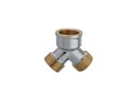 Kirchhoff Ms 2-Wege-Verteiler, Chrom, 3/4"IG X 3/4""AG (986186248)"