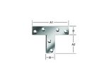 Vormann Flachverbinder T-Form 70 X 16 X 52 X 1,5 Mm Stahl Verzinkt (000189075Z)