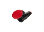 Schutzkontaktkupplung IP54 Vollgummi+Klappdeck. 16A / 250V AC / 3P (2P+E) ; PCE (9003399465284)
